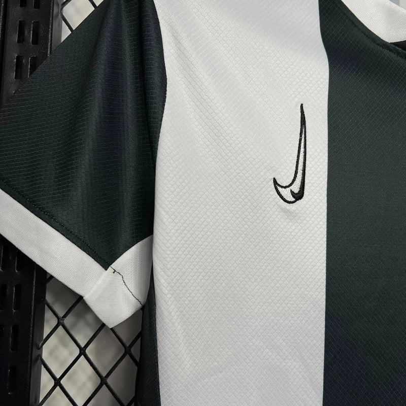 Timão Third Away Shirt 24/25 - Women's Black and White Striped Fan Shirt