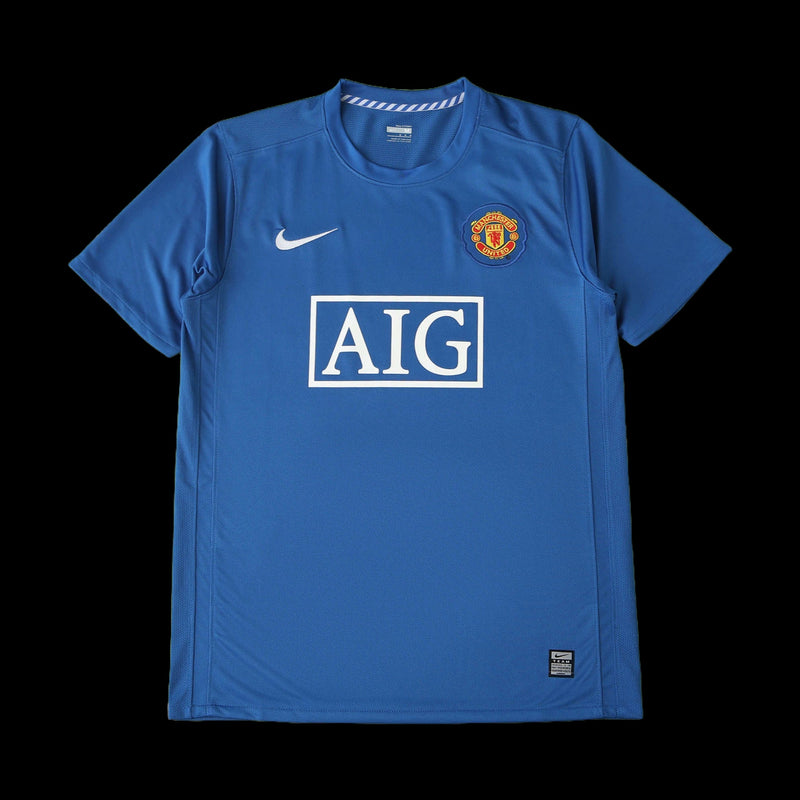 Manchester United Retro Away Shirt 2008/09 - Mens Fan Shirt Blue