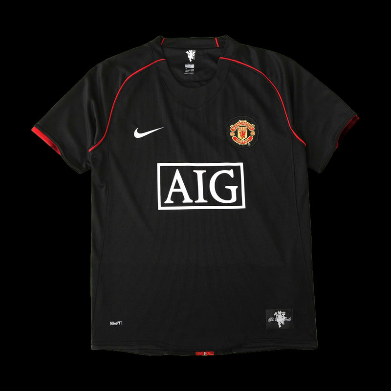 Manchester United Retro Away Shirt 2007/08 - Mens Fan Shirt - Black
