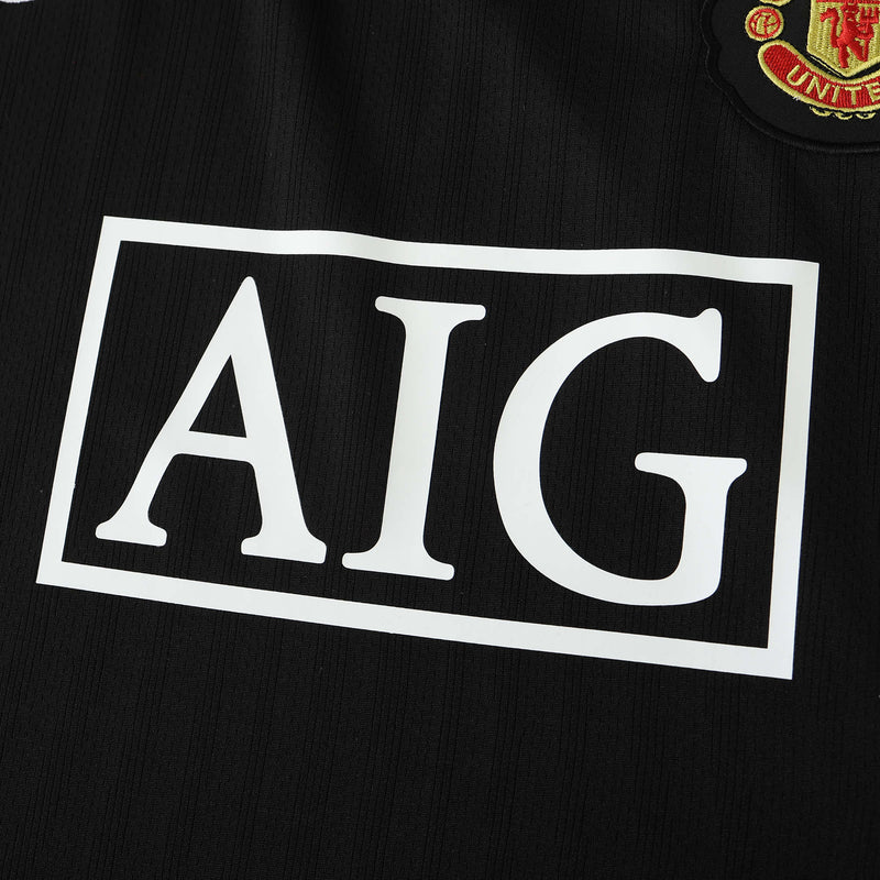 Manchester United Retro Away Shirt 2007/08 - Mens Fan Shirt - Black