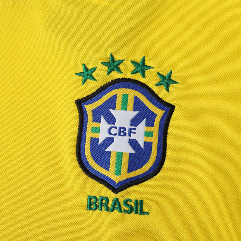 Brazil Retro Home Shirt 1998 - Men's Fan Yellow