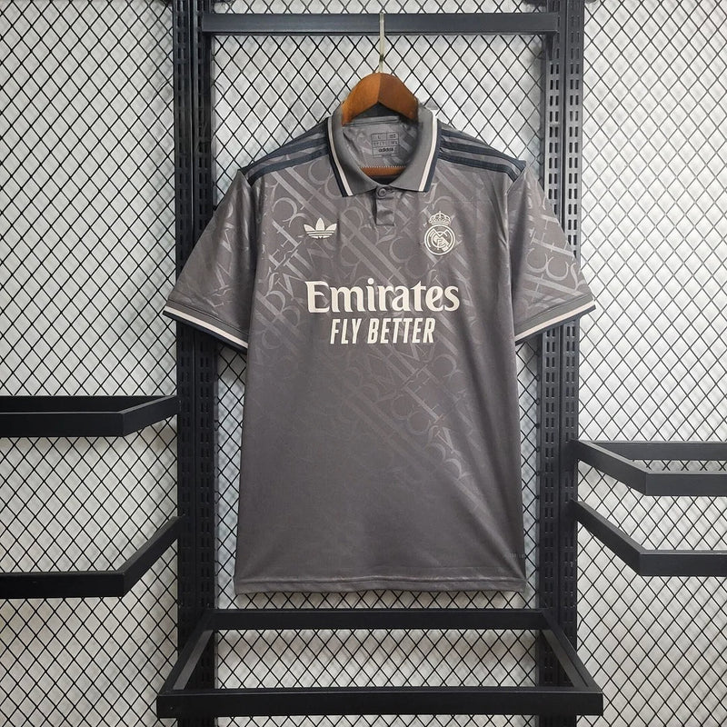Real Madrid Third Shirt 24/25 - Men's Fan Shirt Grey + All Patches