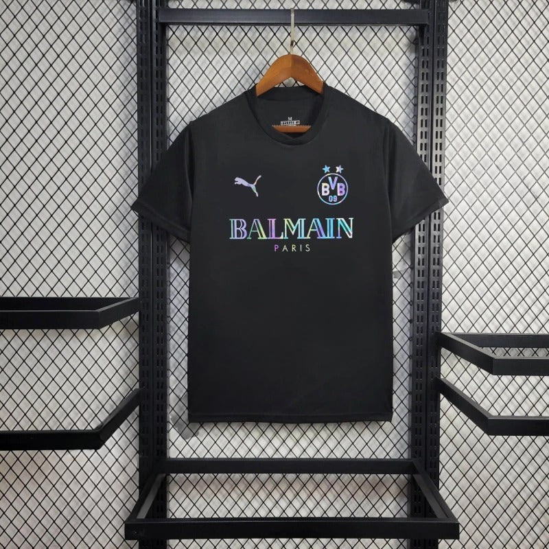 Borussia Dortmund BALMAIN - Men's Reflective Fan Shirt Black