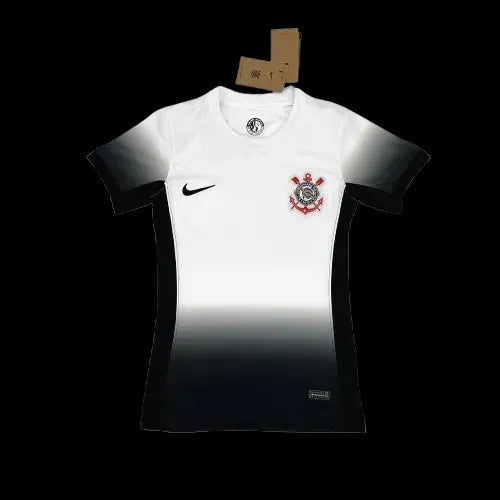 Timão Home Shirt 24/25 - Women's Fan Shirt Black and White