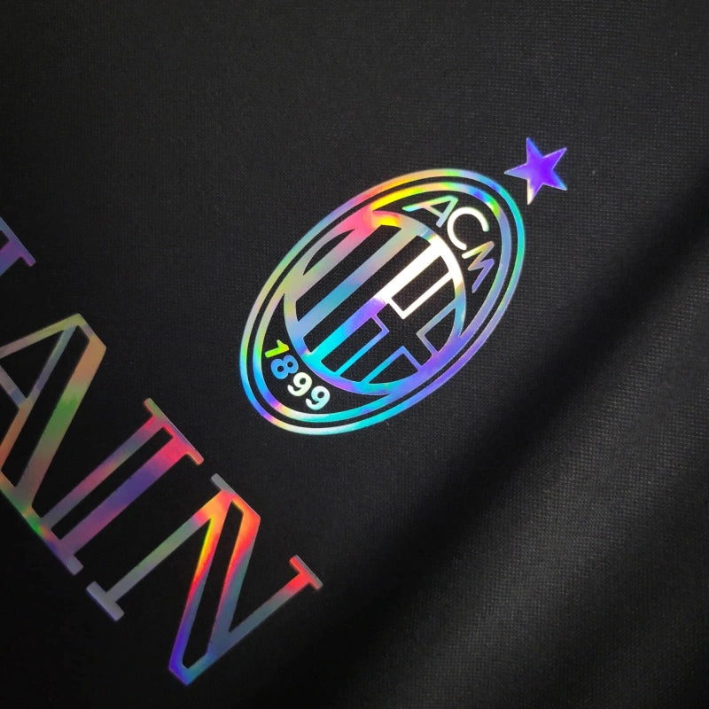 AC Milan BALMAIN - Men's Reflective Fan Shirt Black