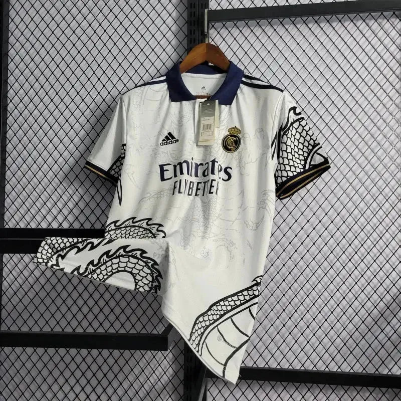 Real Madrid Chinese Dragon 22/23 Shirt - Men's White Fan Shirt