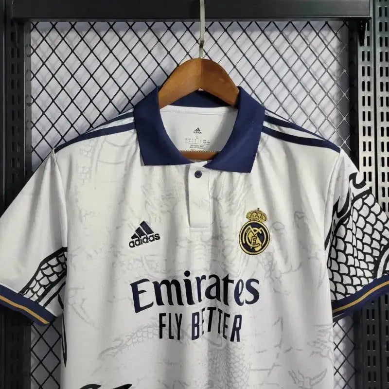 Real Madrid Chinese Dragon 22/23 Shirt - Men's White Fan Shirt