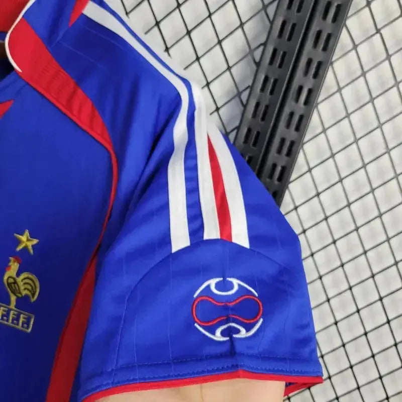 France Retro Home Shirt 2006 - Men's Fan Shirt Blue