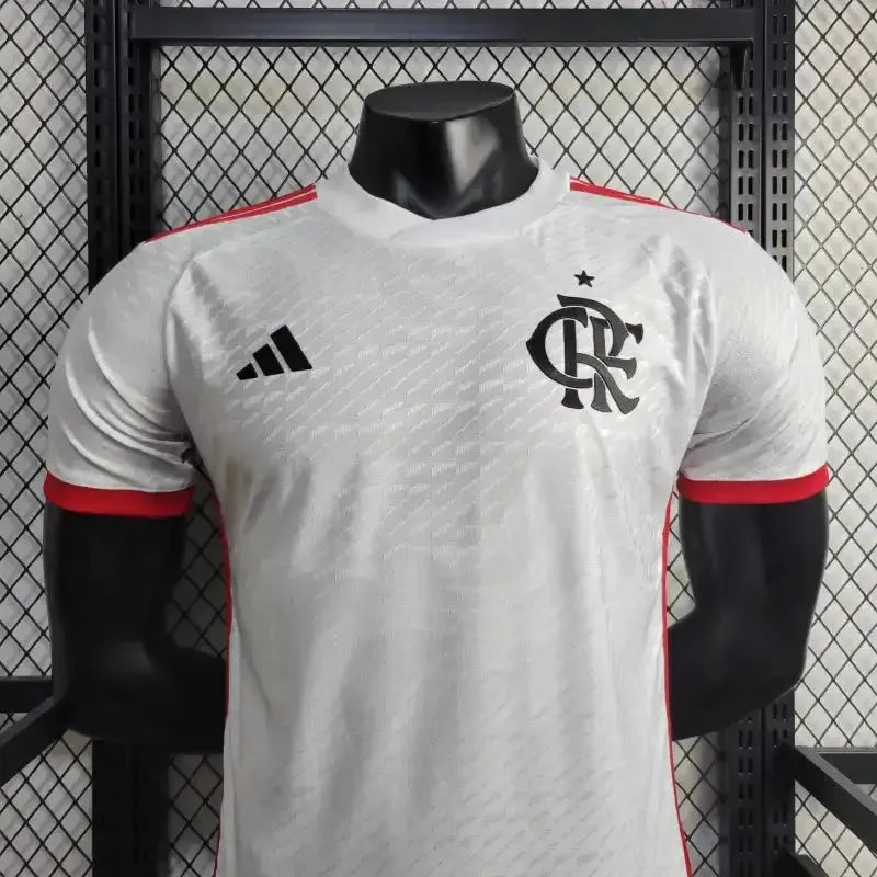 Flamengo Away Shirt 24/25 - Men's Player White + All Sponsorships