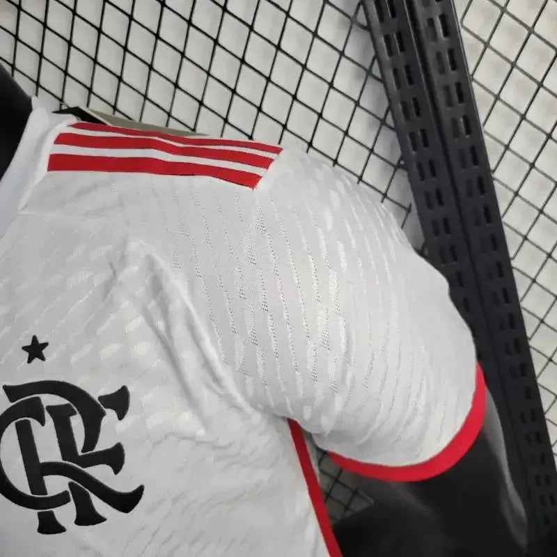 Flamengo Away Shirt 24/25 - Men's Player White + All Sponsorships