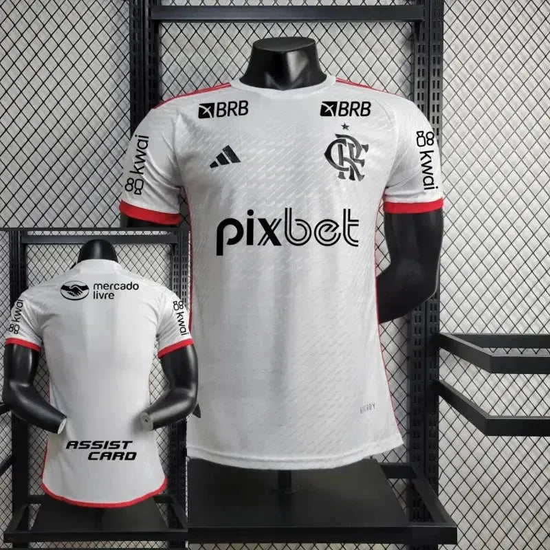 Flamengo Away Shirt 24/25 - Men's Player White + All Sponsorships