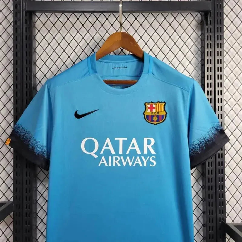 Barcelona Retro Away II Shirt 15/16 - Men's Fan Blue