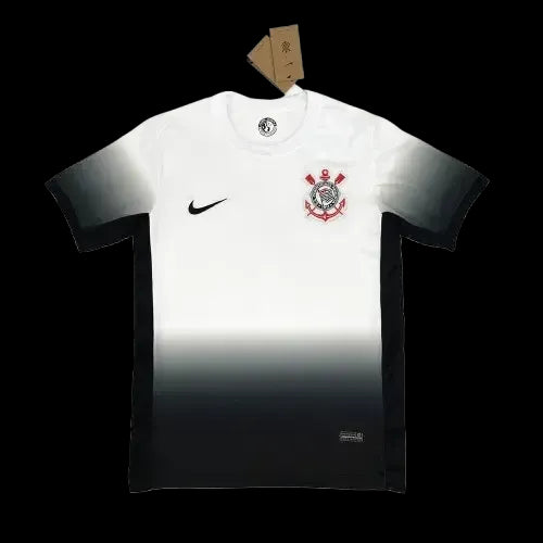 Timão Home Shirt 24/25 - Men's Fan Black and White + Sponsorships