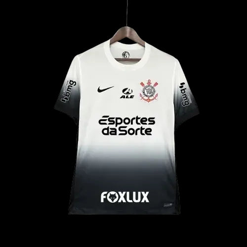 Timão Home Shirt 24/25 - Men's Fan Black and White + Sponsorships