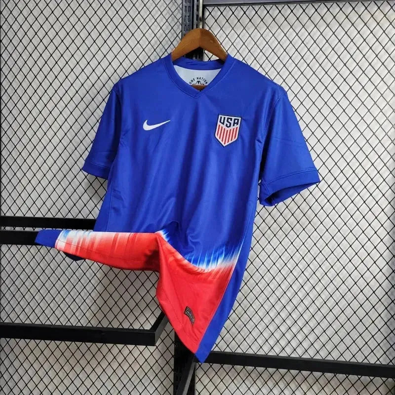 USA Away 24/25 Shirt - Men's Fan Blue &amp; Red