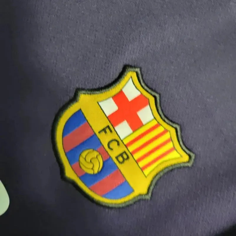 Barcelona Guest Retro 2016/17 Shirt - Men's Fan Purple Long Sleeve