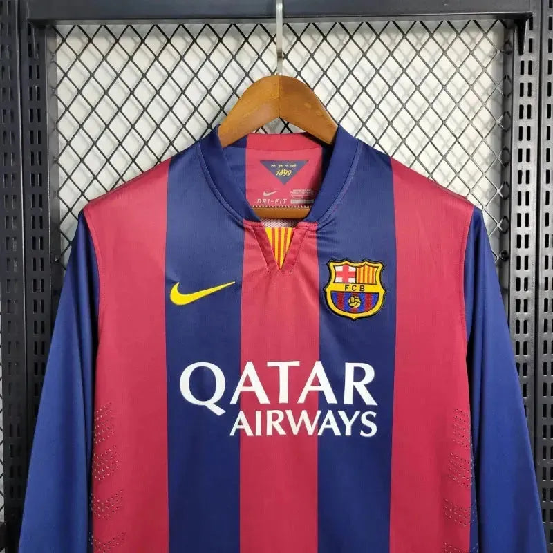 Barcelona Home Retro 2014/15 Shirt - Men's Fan Long Sleeve