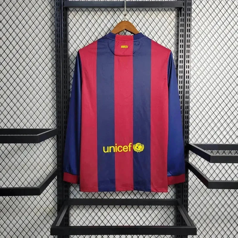 Barcelona Home Retro 2014/15 Shirt - Men's Fan Long Sleeve