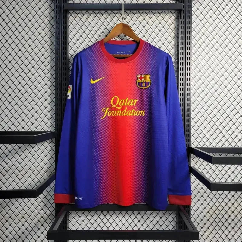 Barcelona Home Retro Shirt 2012/13 - Men's Fan Long Sleeve