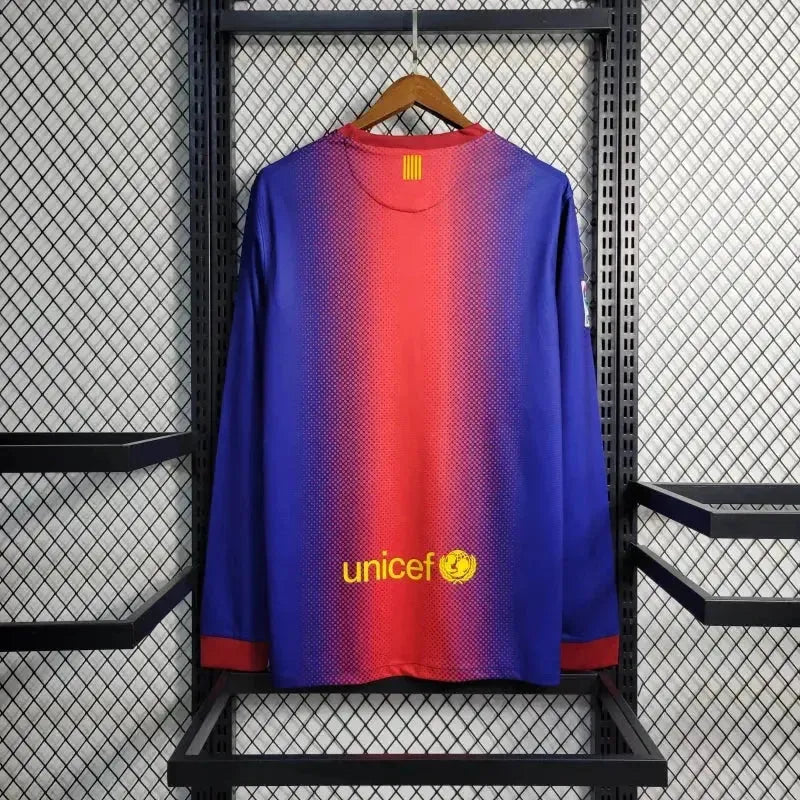 Barcelona Home Retro Shirt 2012/13 - Men's Fan Long Sleeve