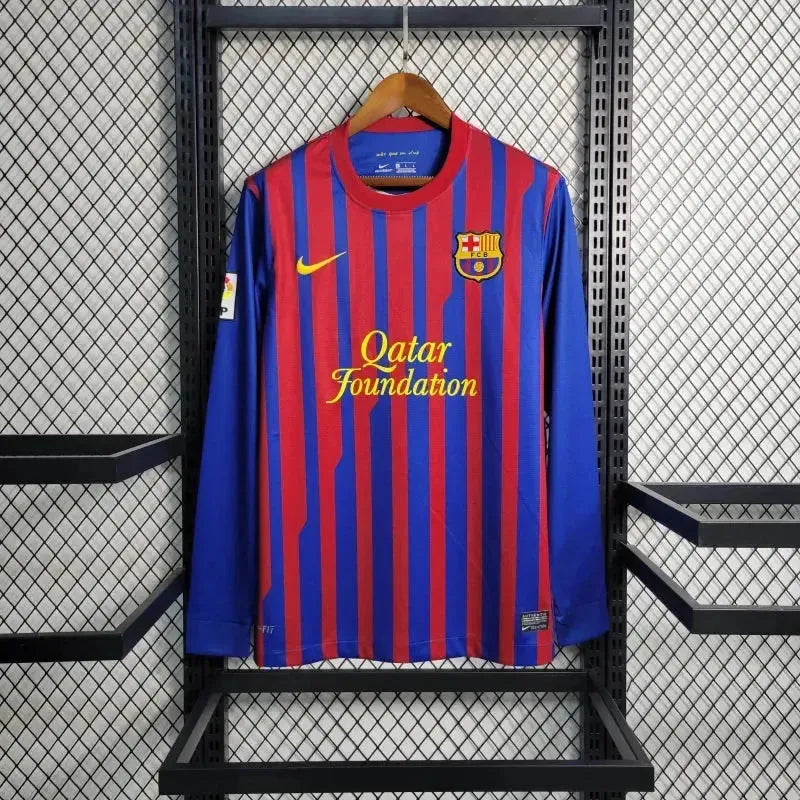 Barcelona Home Retro Shirt 2011/12 - Men's Fan Long Sleeve