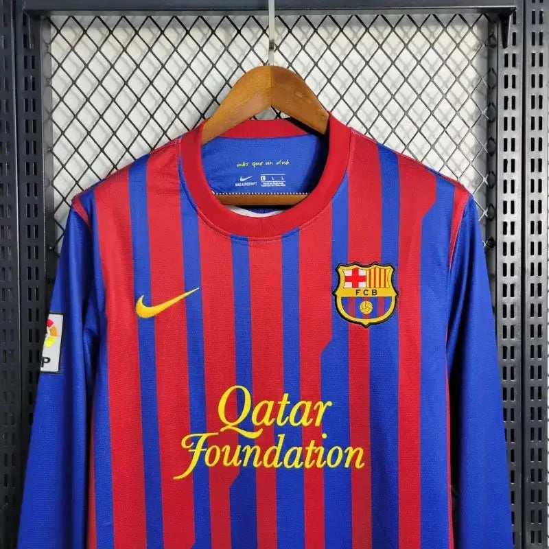 Barcelona Home Retro Shirt 2011/12 - Men's Fan Long Sleeve