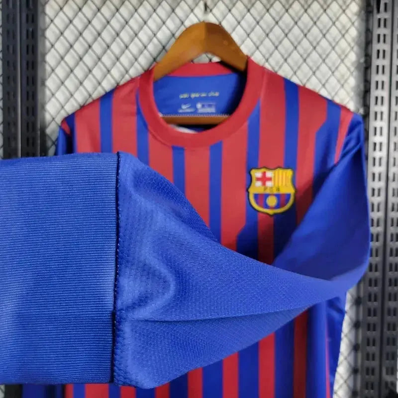 Barcelona Home Retro Shirt 2011/12 - Men's Fan Long Sleeve