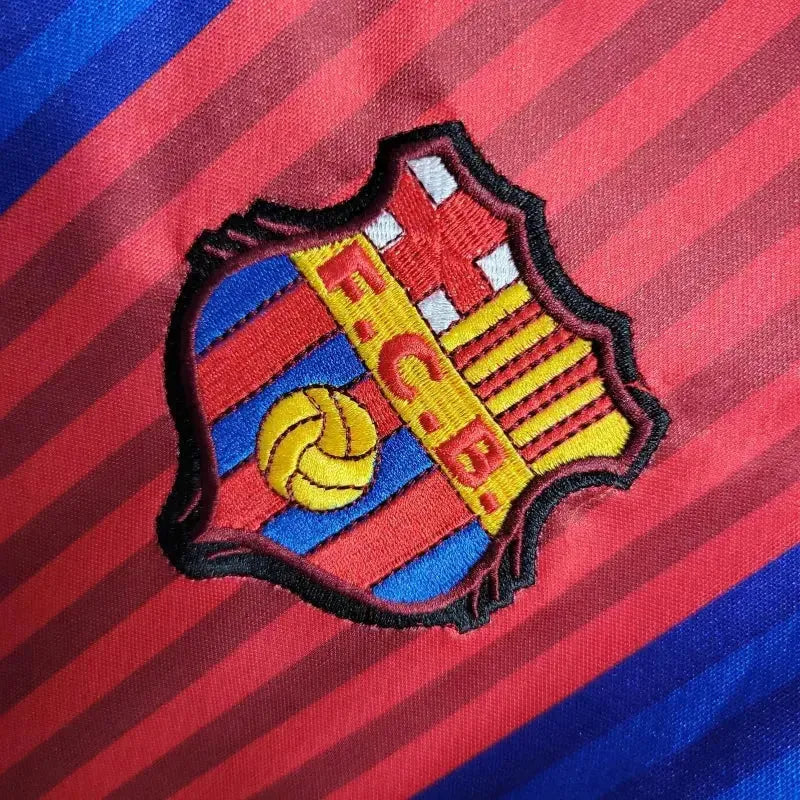 Barcelona Home Retro 1992 Shirt - Men's Fan Long Sleeve