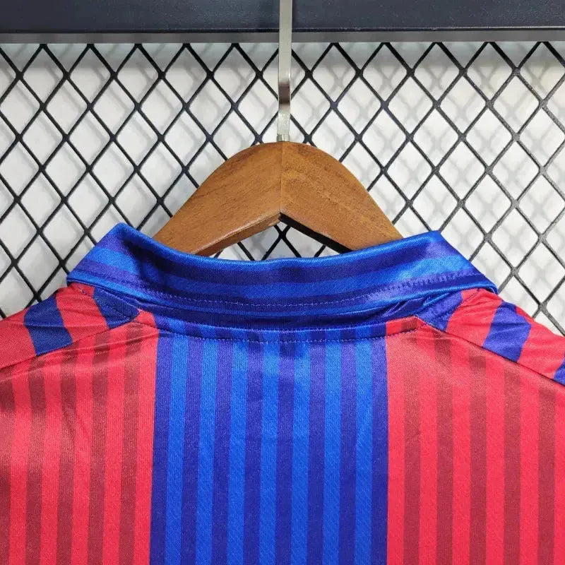 Barcelona Home Retro 1992 Shirt - Men's Fan Long Sleeve
