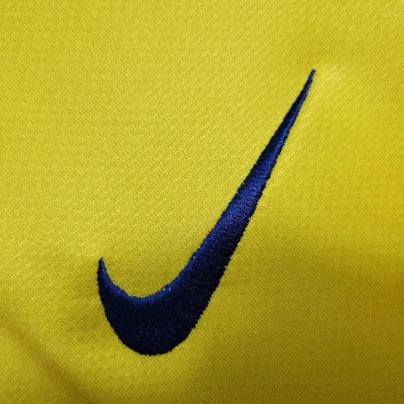 Barcelona Away Retro Shirt 2008/09 - Men's Fan Yellow Long Sleeve