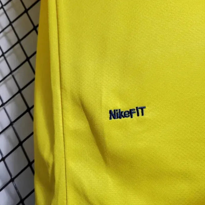 Barcelona Away Retro Shirt 2008/09 - Men's Fan Yellow Long Sleeve