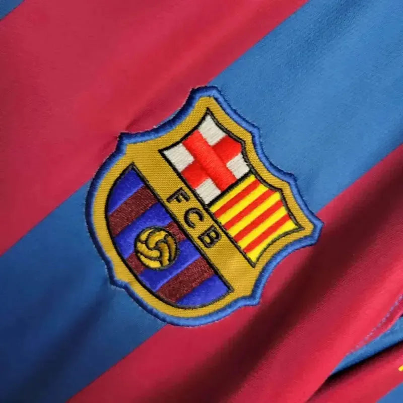 Barcelona Home Retro Shirt 2005/06 - Men's Fan Long Sleeve