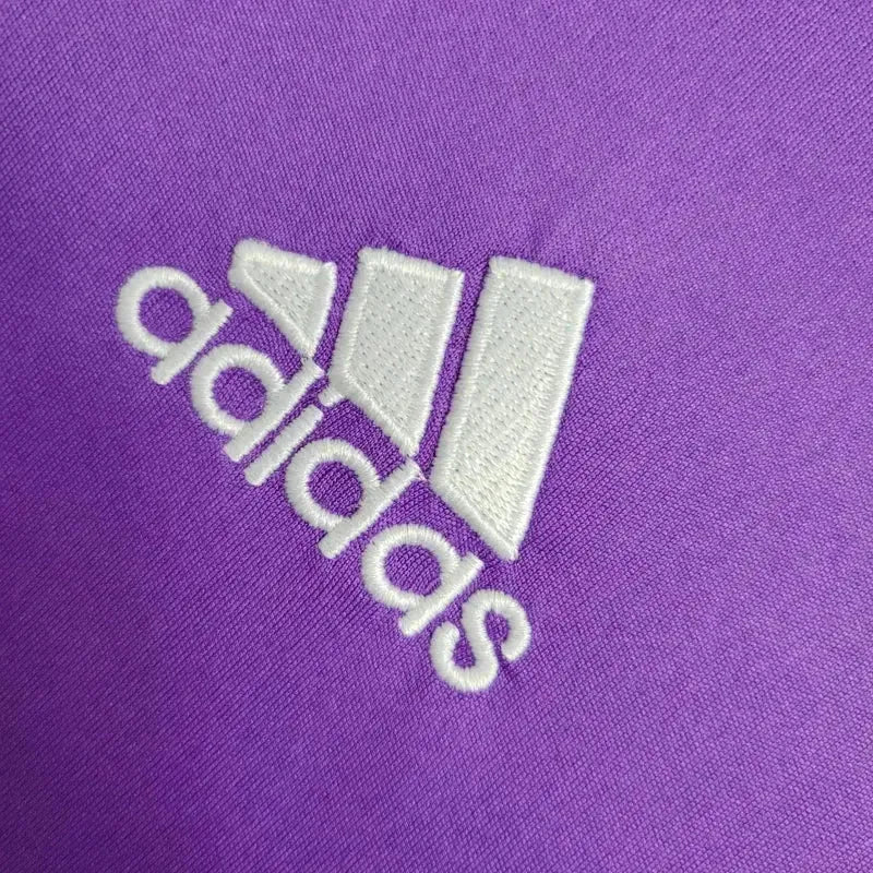 Real Madrid Away Retro Shirt 2017/18 - Mens Fan Purple Long Sleeve