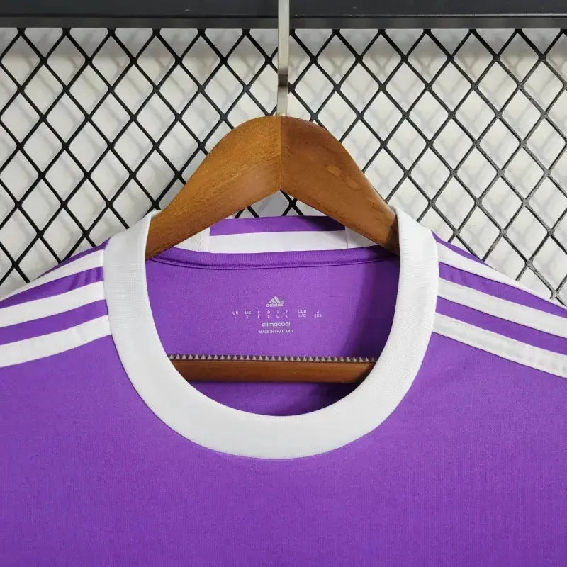 Real Madrid Away Retro Shirt 2017/18 - Mens Fan Purple Long Sleeve