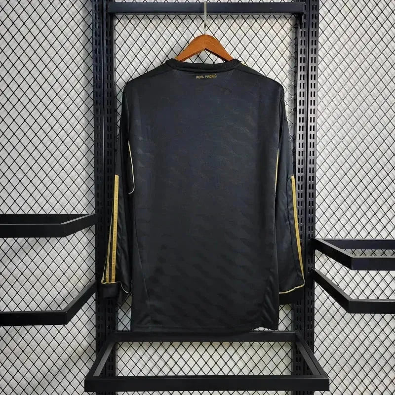 Real Madrid Away Retro Shirt 2011/12 - Men's Fan Black Long Sleeve