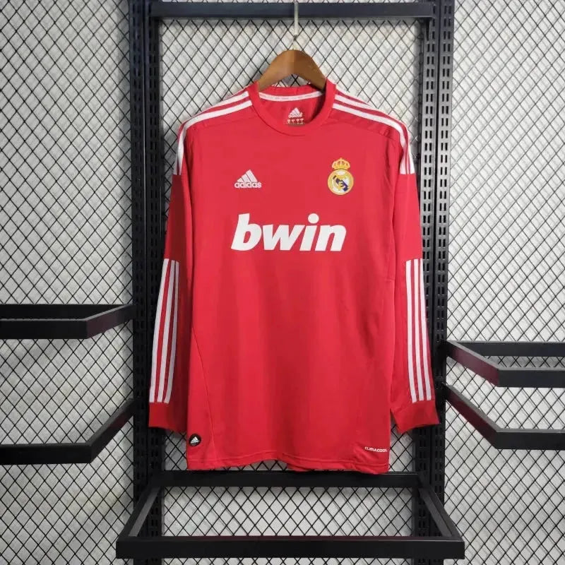 Real Madrid Away Retro Shirt 2011/12 - Men's Fan Red Long Sleeve