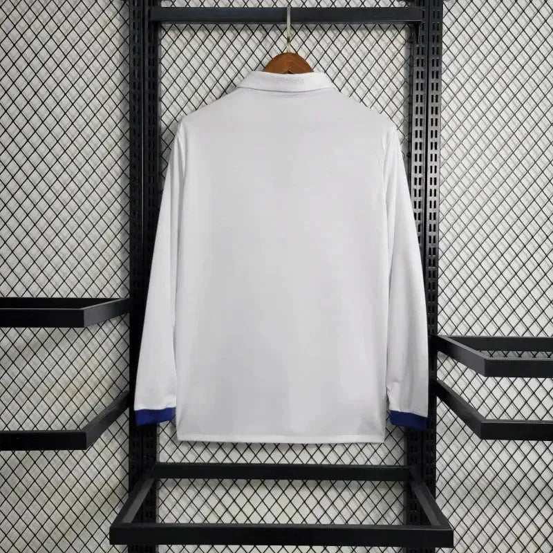 Real Madrid Home Retro 2016/17 Men's Fan Shirt White Long Sleeve