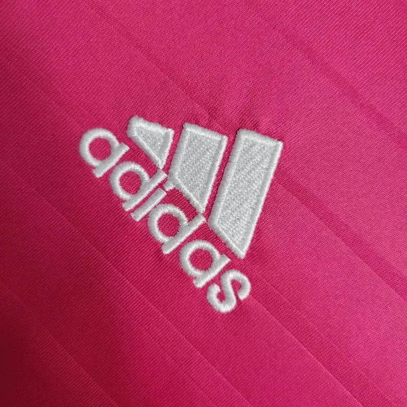 Real Madrid Away Retro Shirt 2014/15 - Men's Pink Fan Long Sleeve