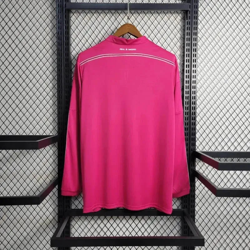 Real Madrid Away Retro Shirt 2014/15 - Men's Pink Fan Long Sleeve