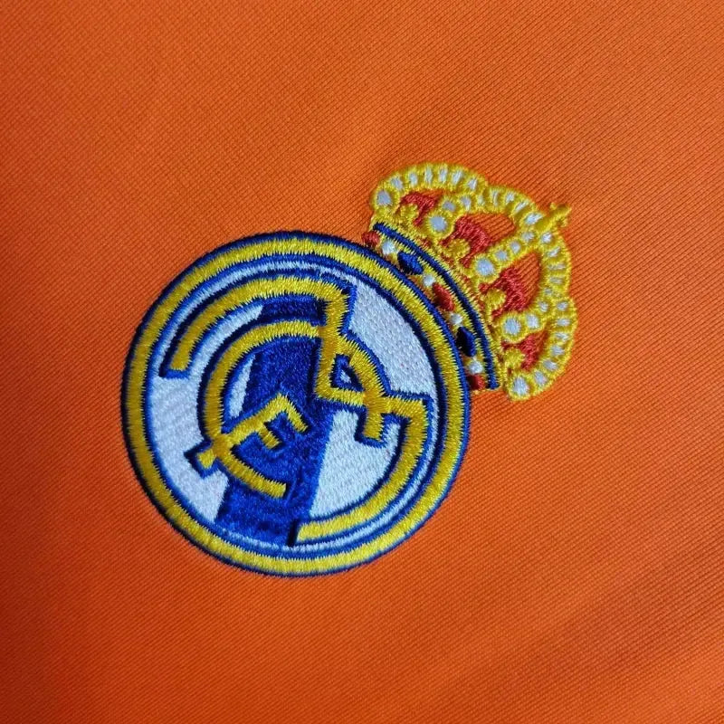 Real Madrid Away 2 Retro Shirt 2013/14 - Men's Fan Orange Long Sleeve
