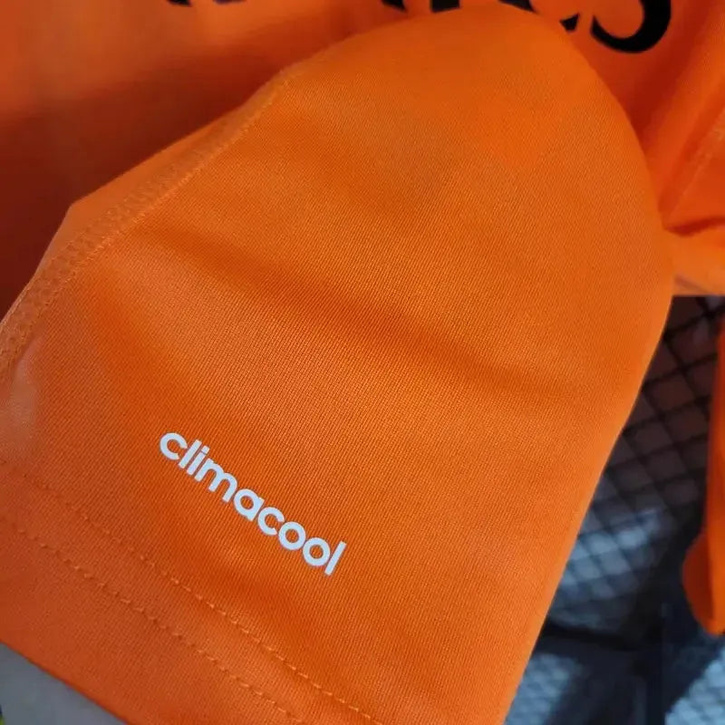 Real Madrid Away 2 Retro Shirt 2013/14 - Men's Fan Orange Long Sleeve