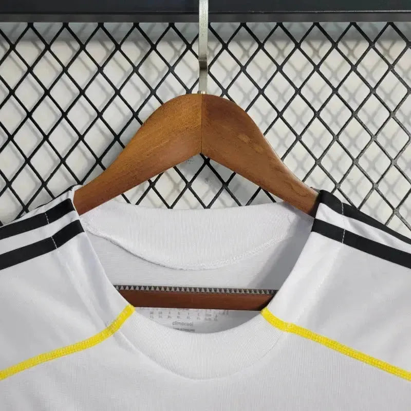 Real Madrid Home Retro Shirt 2009/10 - Men's White Long Sleeve Fan Shirt