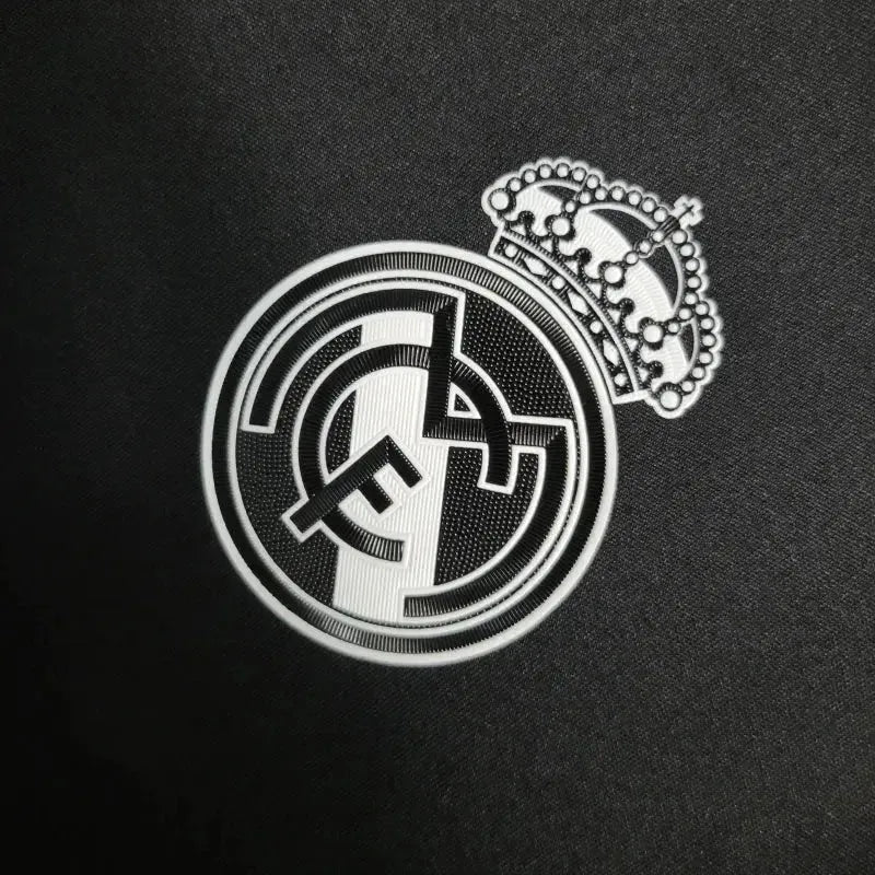 Real Madrid Away Retro Shirt 2016/17 - Men's Fan Shirt Black and Purple Long Sleeve