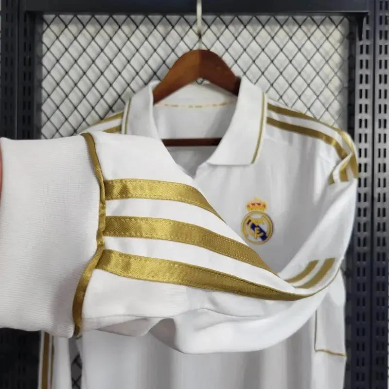 Real Madrid Home Retro Shirt 2011/12 - Men's White Long Sleeve Fan Shirt