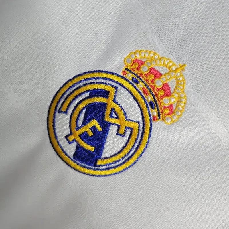 Real Madrid Home Retro Shirt 2013/14 - Men's White Long Sleeve Fan Shirt