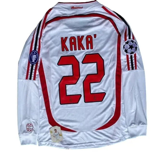 AC Milan Away Retro Shirt 2006/07 - Men's White Fan Long Sleeve