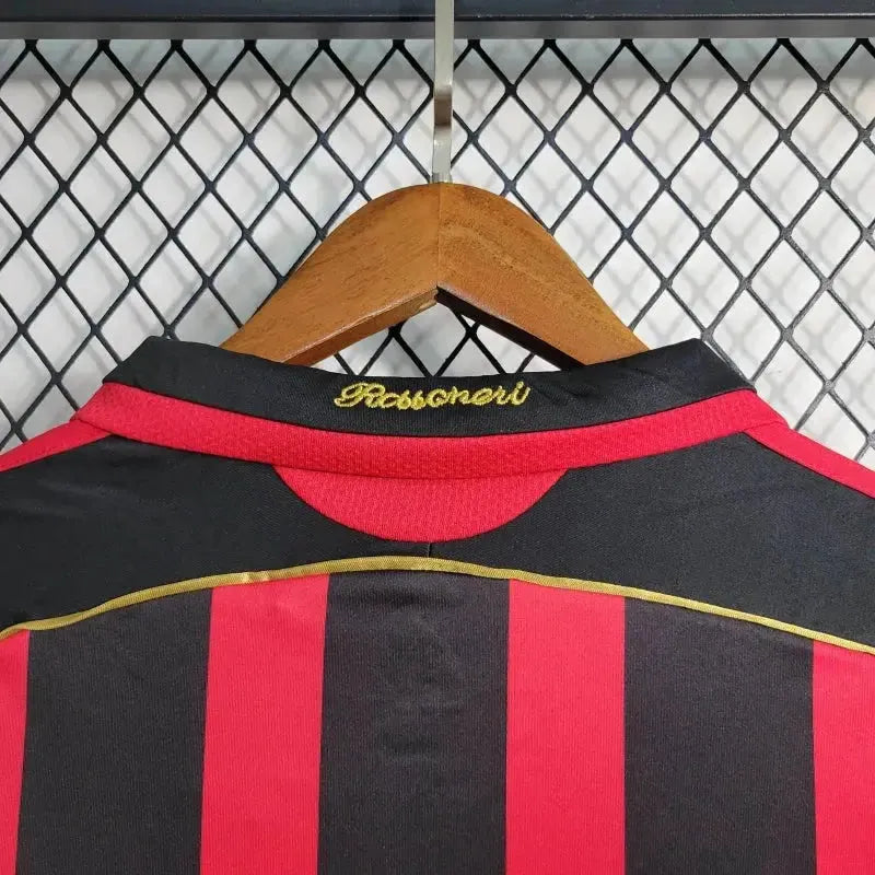 AC Milan Home Retro 2006/07 Men's Fan Shirt Gold Long Sleeve