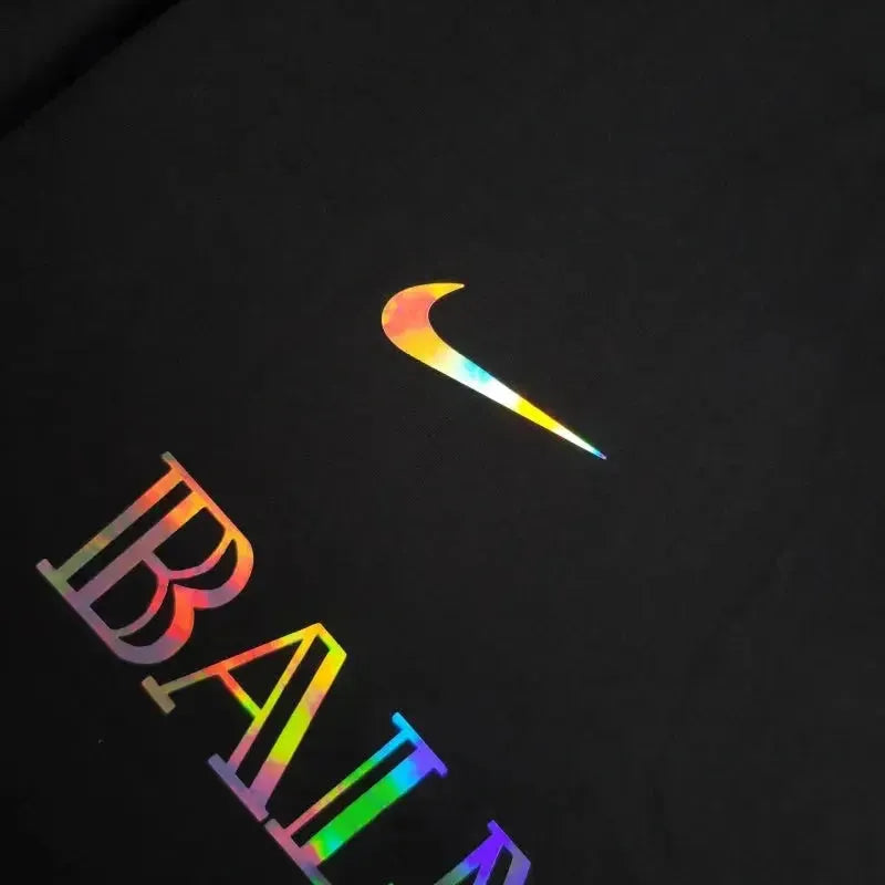 BALMAIN Timão Shirt - Men's Reflective Black Fan Shirt
