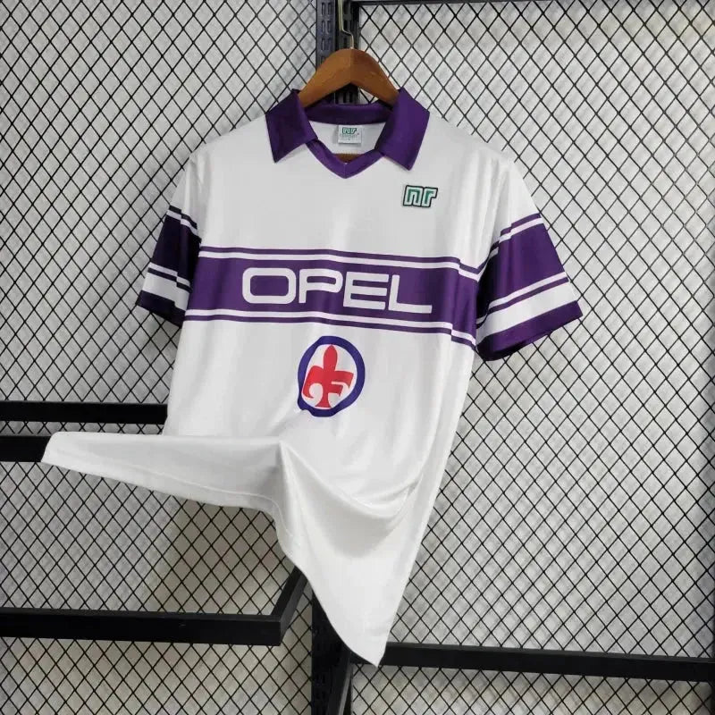Fiorentina Away Retro Shirt 1984/85 - Men's White Fan Shirt OPEL