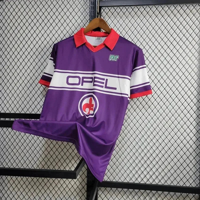 Fiorentina Home Retro Shirt 1984/85 - Men's Purple OPEL Fan Shirt